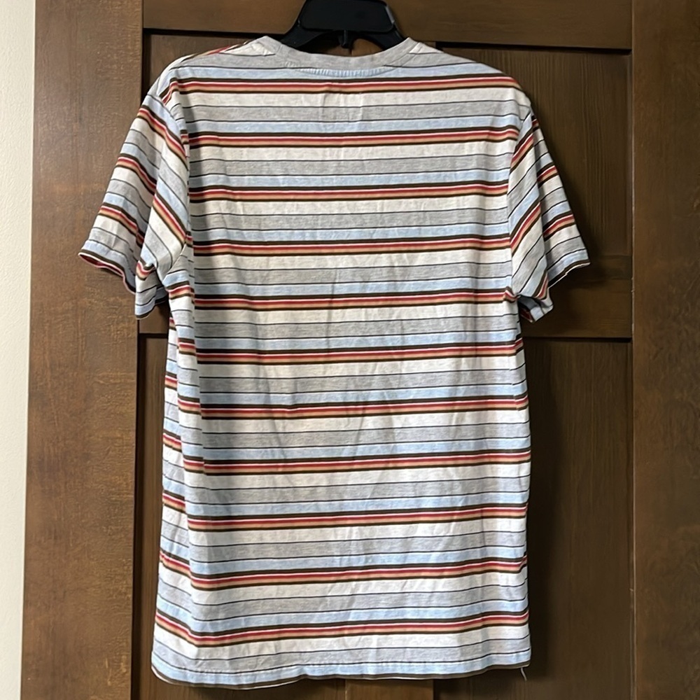HUF Multicolored Striped 100% Cotton T-Shirt Size Large - Picture 7 of 8